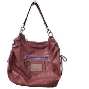 Coach Purple Patent Leather Poppy Shoulder Bag